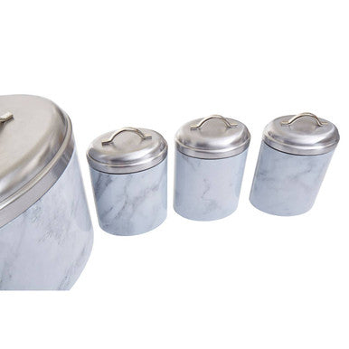 Easton 4 Piece Marble Effect Kitchen Storage Set