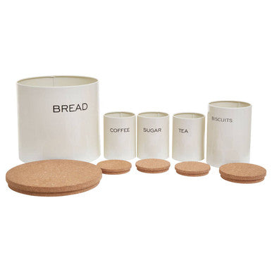 Easton 5 Piece Kitchen  Storage Set in Cream