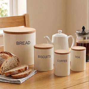 5 Piece Kitchen  Storage Set in Cream | Easton