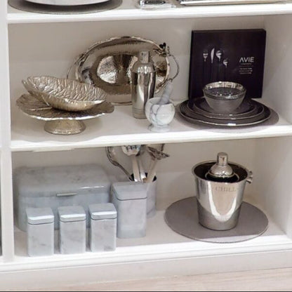 Easton 5 Piece Marble Effect Kitchen Storage Set