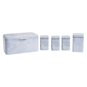 Easton 5 Piece Marble Effect Kitchen Storage Set