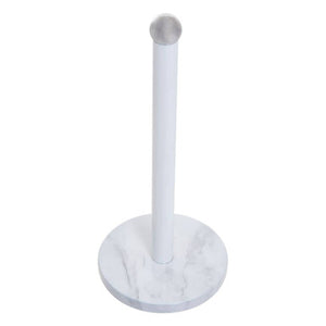 White Marble Effect Kitchen Roll Holder | Easton