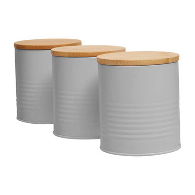 Set Of Three Alton Grey Cannisters