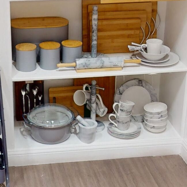 Set Of Three Alton Grey Canisters