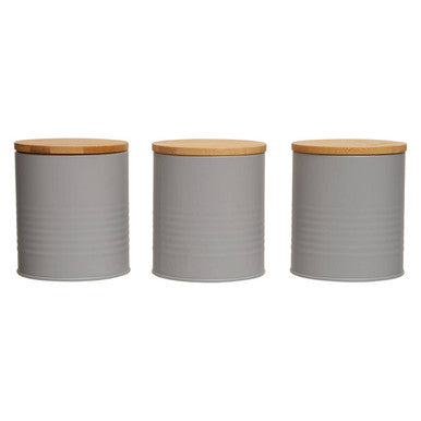Set Of Three Alton Grey Canisters