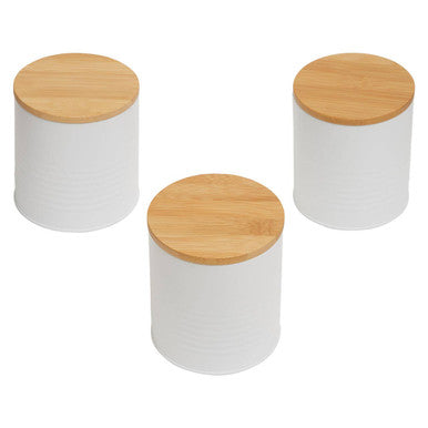 Set Of Three Alton White Cannisters