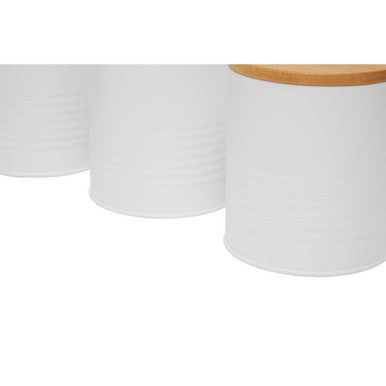Set Of Three Alton White Cannisters