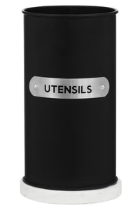 Liberty Black Enamel Utensil Holder