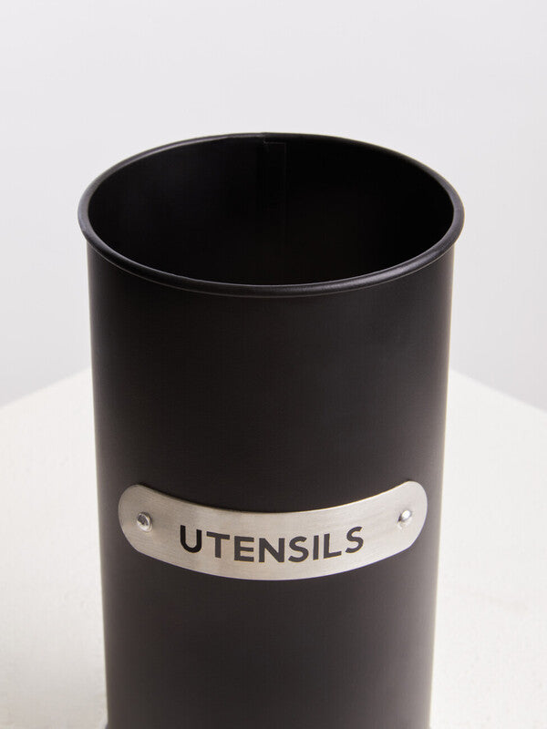 Liberty Black Enamel Utensil Holder
