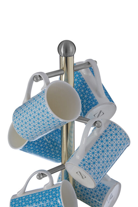 Hirano 6 Cup Gold Finish Mug Tree