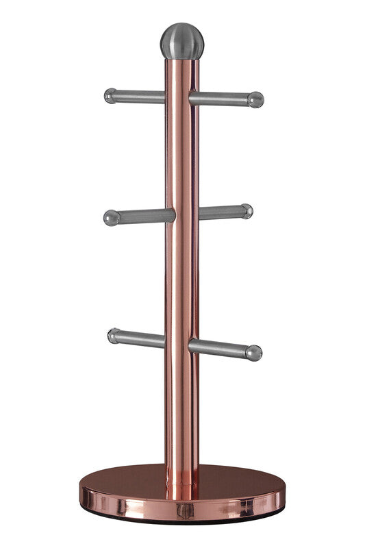 Hirano 6 Cup Copper Finish Mug Tree