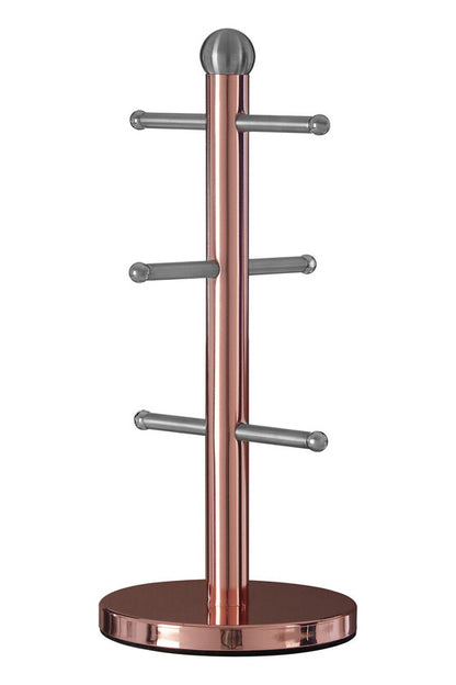 Hirano 6 Cup Copper Finish Mug Tree