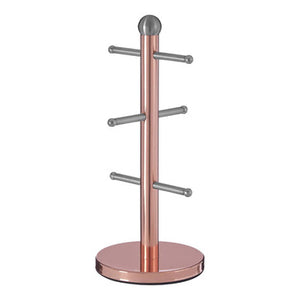 Hirano 6 Cup Copper Finish Mug Tree