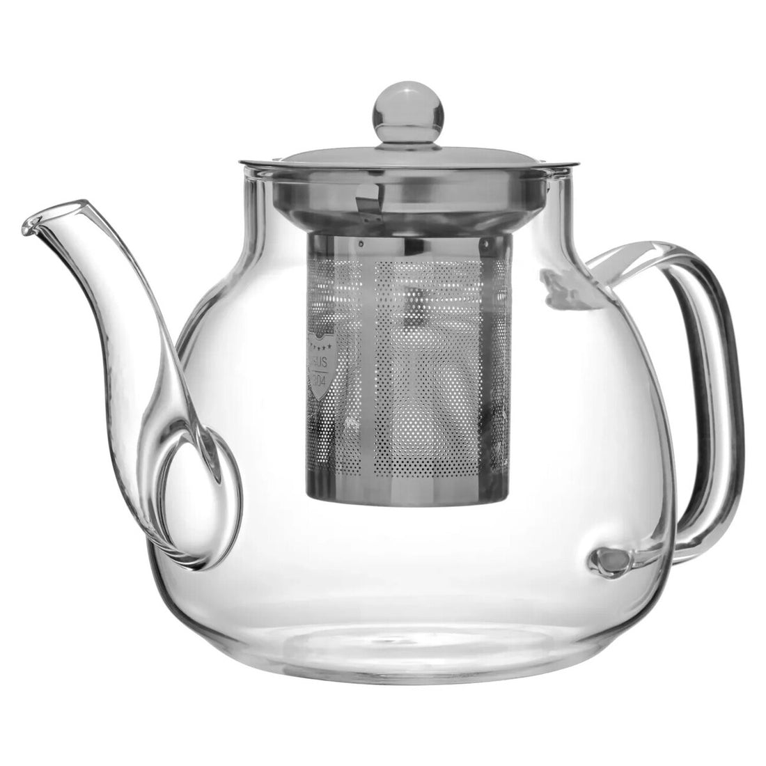 Fuso High Borosilicate Curved 1200ml Teapot