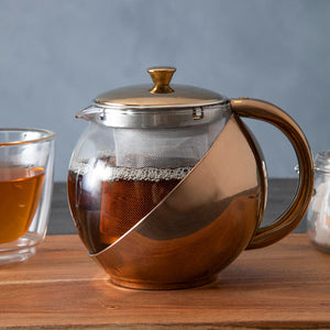 Stainless Steel Teapot with Copper Finished Infuser | Fuso