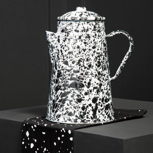 Hygge Black And White Patterned Teapot