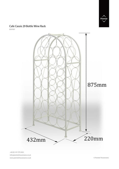 Cafe Cassis Cream 29 Bottles Wine Rack