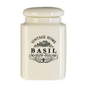 Set of Six Cream Spice Jars | Vintage Home