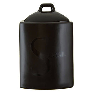 Stoneware Sugar Canister | Black Text