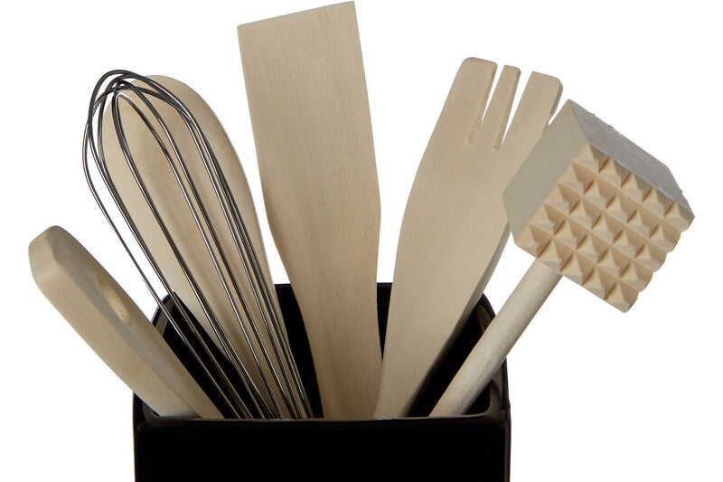 Vintage Home Black Utensil Holder With 6 Utensils