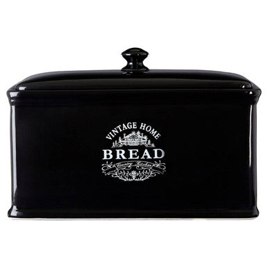 Black bread bin with &