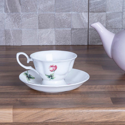 Peony Cup And Saucer