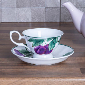 Sugar Plum Cup and Saucer | Orchard Fruits