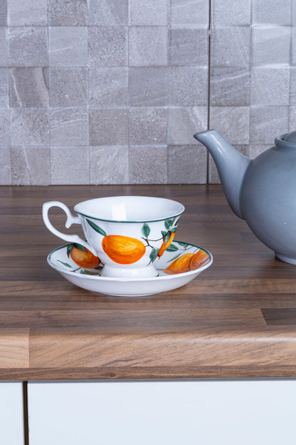 Orchard Fruits Orange Grove Cup And Saucer
