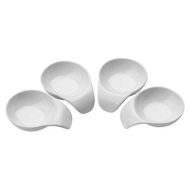Set Of Four White Porcelain Serving Dishes