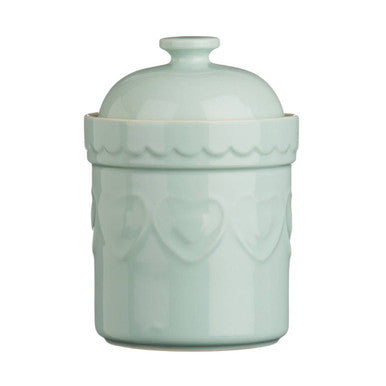 Sweet Heart Pastel Green Storage Canister