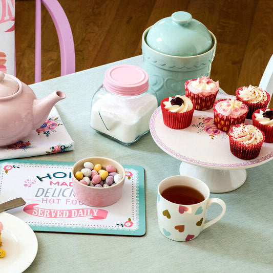 Sweet Heart Pastel Green Storage Canister