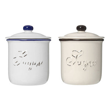 Chiltern Brown Rim Small Sugar Canister