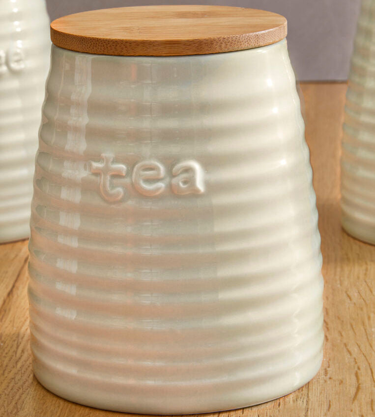 Winnie Cream Dolomite Tea Canister