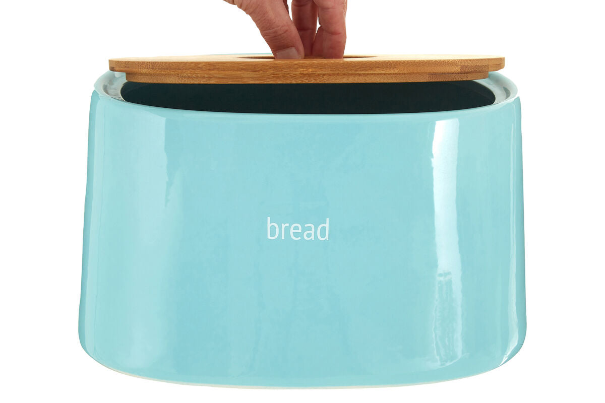 Fletcher Blue Ceramic Bread Bin