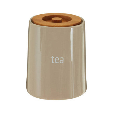Fletcher Beige Ceramic Tea Canister