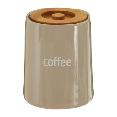 Fletcher Beige Ceramic Coffee Canister