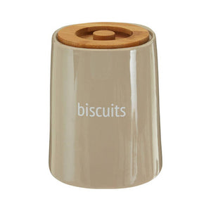 Beige Ceramic Biscuit Canister | Fletcher