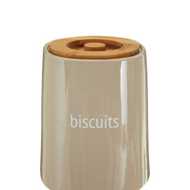 Fletcher Beige Ceramic Biscuit Canister
