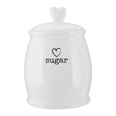 Charm White Dolomite Sugar Canister