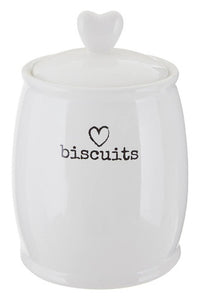 Charm White Dolomite Biscuit Canister