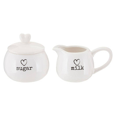 Charm Milk And Sugar Set White