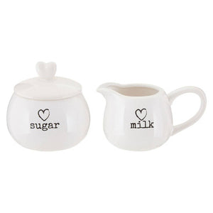 Charm Milk And Sugar Set White