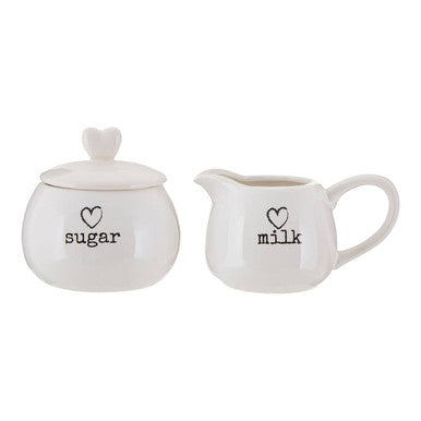 Charm Milk And Sugar Set White