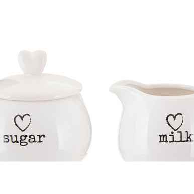 Charm Milk And Sugar Set White