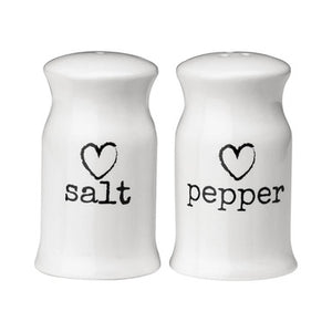 Charm White Ceramic Salt and Pepper Set