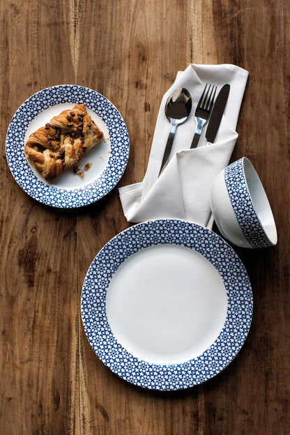 Avie Casablanca 12 Piece Blue Dinner Set