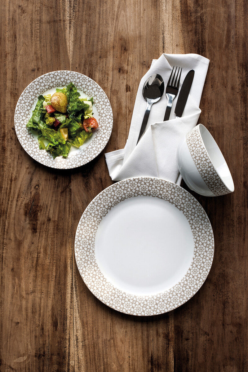 Avie Casablanca 12 Piece Natural Dinner Set