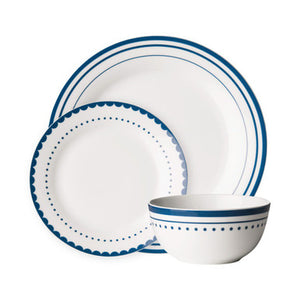 Avie  Saturn 12 Piece Blue Dinner Set