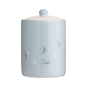Light Blue And Cream Swift Storage Jar