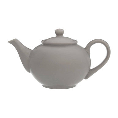Gray teapot on a white background